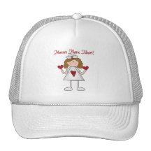 Krankenschwestern haben Herz-T-Shirts und Geschenk Retrokultcap