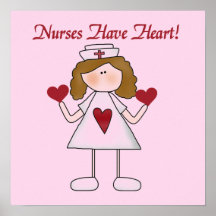 Krankenschwestern haben Herz-T-Shirts und Geschenk Posterdrucke