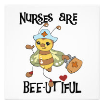 Krankenschwestern sind Biene-utiful T-Shirts und G Personalisierte Einladungskarte