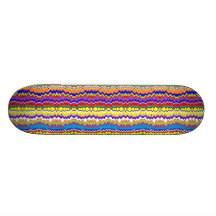 Krasser Zag-böses Regenbogen-Zickzack-Brett Personalisierte Skatedecks