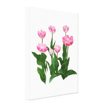 Kreis der rosa Tulpen Leinwand Drucke