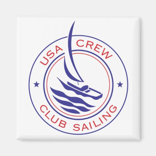 Kreis Patch_USA Crew-Verein-Segelnmagnet Kühlschrankmagnete