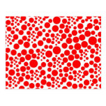 kreise muster rot red polka punkte pünktchen postkarte