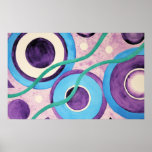 Kreiseabstrakter Watercolor Plakatdrucke