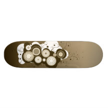 Kreisförmiges städtisches Brown-Skateboard Skateboard Brett