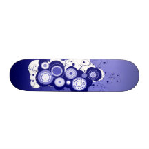 Kreisförmiges städtisches cooles Blau Skateboardbrett