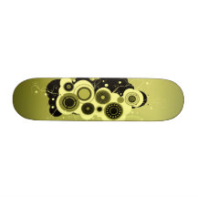 Kreisförmiges städtisches olivgrünes Skateboard Personalisiertes Skatedeck