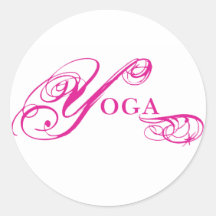 Kresday Aufflackern-Yoga Runde Aufkleber