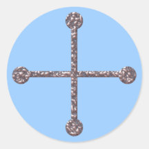 Kreuz cross runde aufkleber