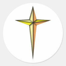 Kreuz cross runde sticker