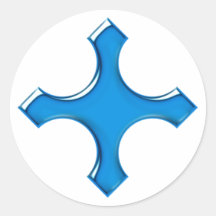 Kreuz cross runde sticker