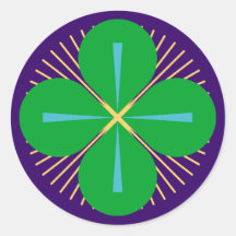 Kreuz cross runder aufkleber