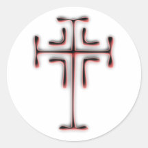 Kreuz cross runder sticker