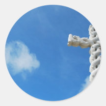 Kreuz in den Wolken und im blauen Himmel Sticker