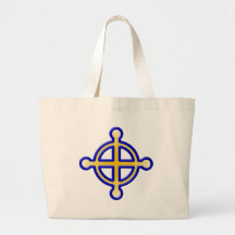 Kreuz Kreise cross circles Einkaufstasche