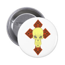 Kreuz Totenkopf Schädel cross skull Buttons