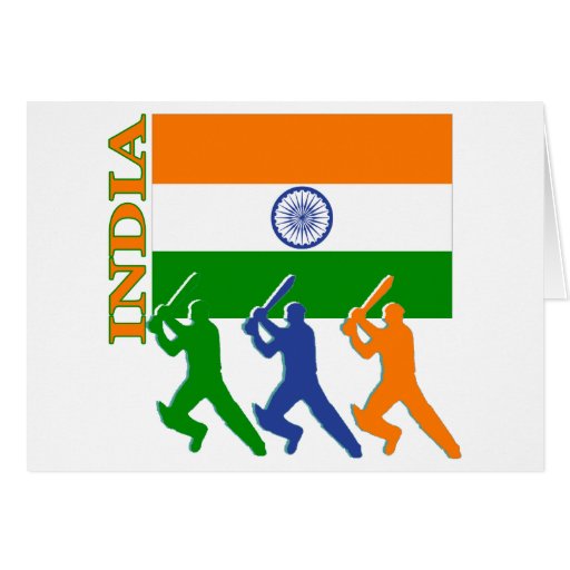 Kricket Indien Grußkarte