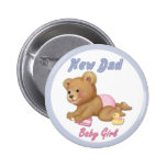 Kriechender Teddybär - neuer Vati des Mädchens - f Button