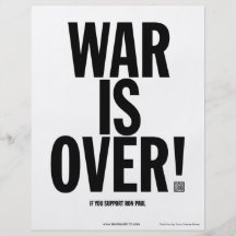Krieg ist über Ron Paul Flyer