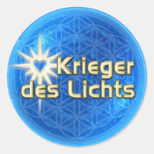 KRIEGER DES LICHTS | Blume des Lebens Runde Aufkleber