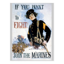 Kriegs-Plakat-Postkarten, Weltkrieg-Marinesoldaten