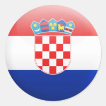 Kroatien-Flagge Runde Sticker