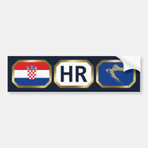 Kroatien-Flaggen-Karten-Code-Autoaufkleber