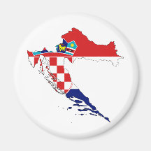Kroatien-Flaggenkarte Stunde Hrvatska Kühlschrankmagnete