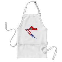 Kroatien-Flaggenkarte Stunde Hrvatska Schürzen