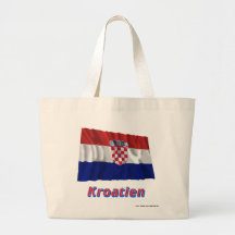 Kroatien Fliegende Flagge MIT Namen Tragetasche