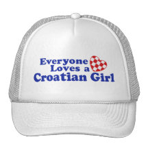 Kroatisches Mädchen Baseball Kappe
