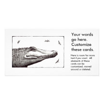 Krokodilalligatorspaßkunst kardiert Mitteilungen Fotokarten