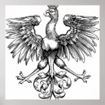 Kronen-Vintage polnische Adler-Kunst-Druck-Plakate