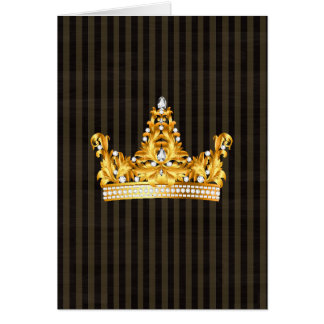 Kronengoldsareptasenf stripes königlichen Adligen Grußkarte