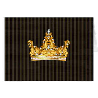Kronengoldsareptasenf stripes königlichen Adligen Grußkarte