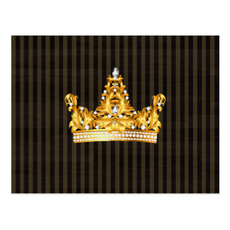 Kronengoldsareptasenf stripes königlichen Adligen Postkarte