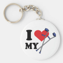 Krücke-Liebe Keychains Schlüsselbänder