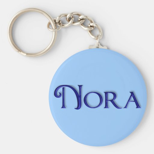 KRW blaues GlasnamensKeychain - Nora Schlüsselanhänger