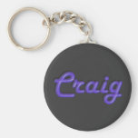 KRW blaues NeonnamensKeychain - Craig Schlüsselband