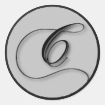 KRW - C - Mit Monogramm Siegel Sticker