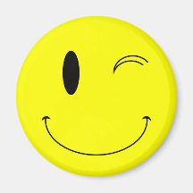 KRW-Gelb, das Smiley blinzelt Magnete