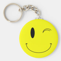 KRW-Gelb, das Smiley blinzelt Schlüsselbänder