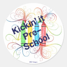 KRW Kickin zeichnet es Vorschule Schmutz Aufkleber