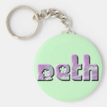 KRW lila abstraktes NamensKeychain- Beth Schlüsselbänder
