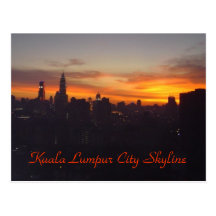 Kuala- Lumpurstadt-Skyline Postkarte
