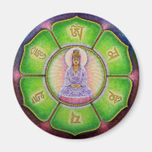 Kuan Yin "OM Mani Padme Summen-" Magnet Kühlschrankmagnete
