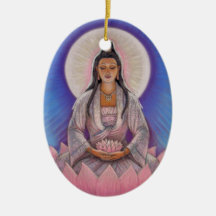 Kuan Yin ovale Weihnachtsverzierung Weihnachtsbaum Ornament