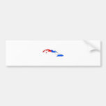 Kuba-Flaggen-Karte Größengleich Auto Sticker