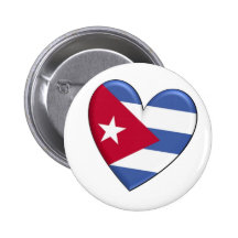 Kuba-Herz-Flagge Anstecknadelbutton