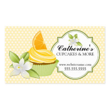 Kuchen-Bäckerei-orange Scheibe-Visitenkarten